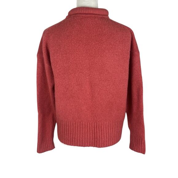 Madewell Fulton Pullover Sweater Boxy Fit Wool Alpaca Vintage Dahlia Size Small - Picture 5 of 10